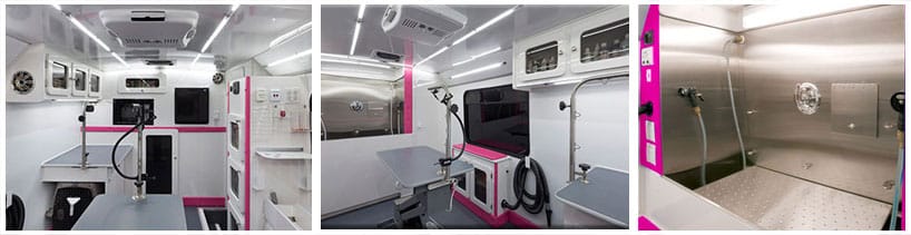 Inside of the Van - Pet grooming service